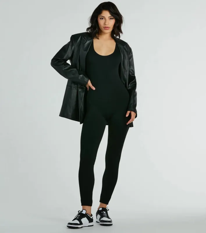 Easy Going Scoop Neck Seamless Knit Jumpsuit sold by Windsor
