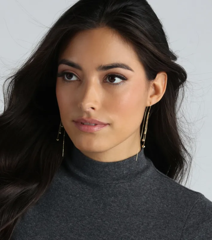 Simple And Stunning Beaded Threader Earrings sold by Windsor