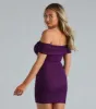Feeling Sparkly Glitter Off The Shoulder Dress sold by Windsor