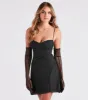 Main Attraction Glitter Mini Dress And Gloves Set sold by Windsor
