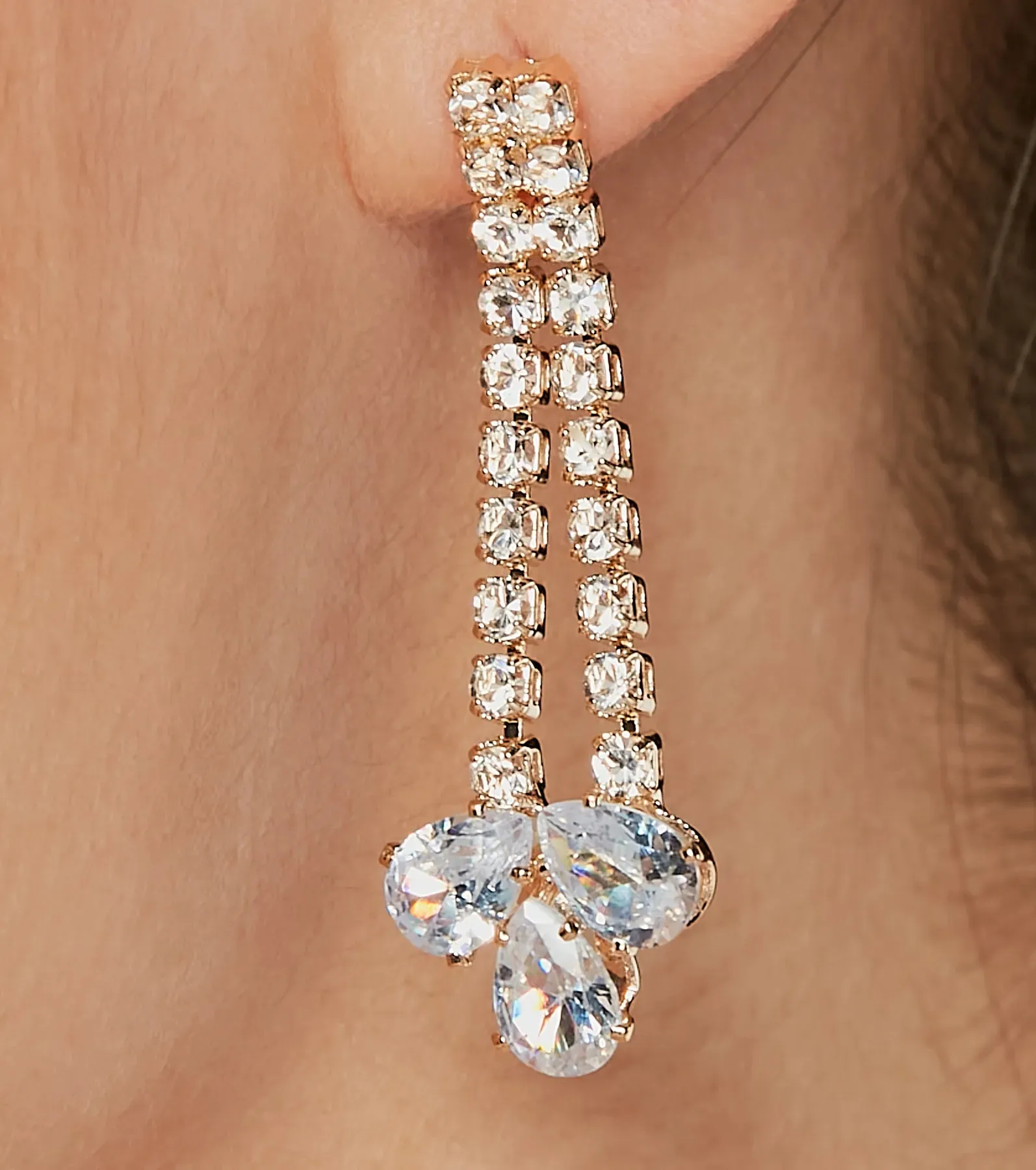 Elegant Energy Rhinestone Necklace And Earrings Set sold by Windsor product image thumbnail 3