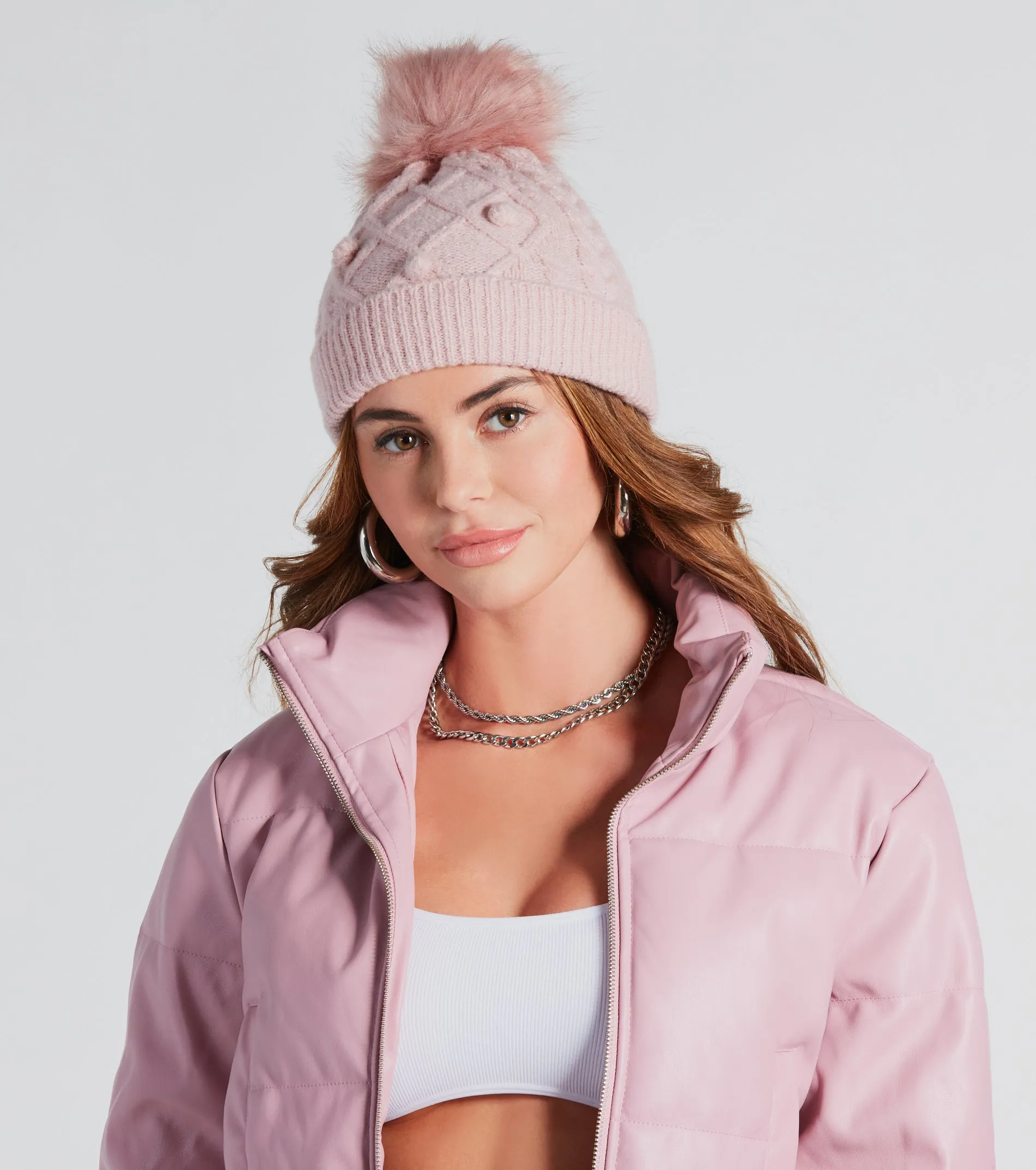 Winter Ready Faux Fur Knit Beanie sold by Windsor