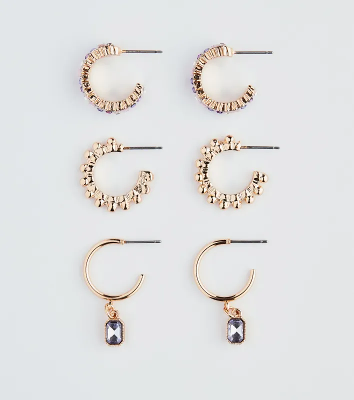 Crowd Pleasing Three-Pack Earrings Set sold by Windsor