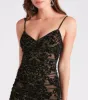 Enchanted Beauty Flocked Mesh Mini Dress sold by Windsor