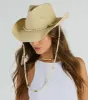 Beachy Shell-Trim Straw Cowboy Hat sold by Windsor