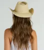 Beachy Shell-Trim Straw Cowboy Hat sold by Windsor
