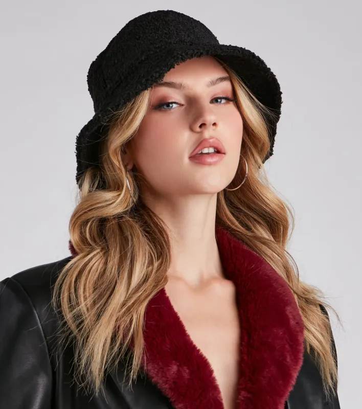 So Cozy Faux Sherpa Bucket Hat sold by Windsor