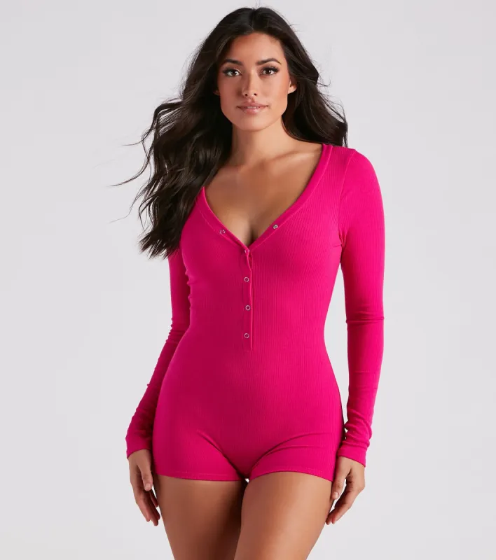 Dream Of Me Long Sleeve Pajama Romper sold by Windsor