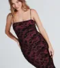 Date Night Chic Velvet Burnout Midi Dress sold by Windsor