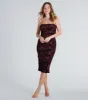 Date Night Chic Velvet Burnout Midi Dress sold by Windsor