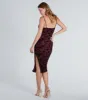 Date Night Chic Velvet Burnout Midi Dress sold by Windsor