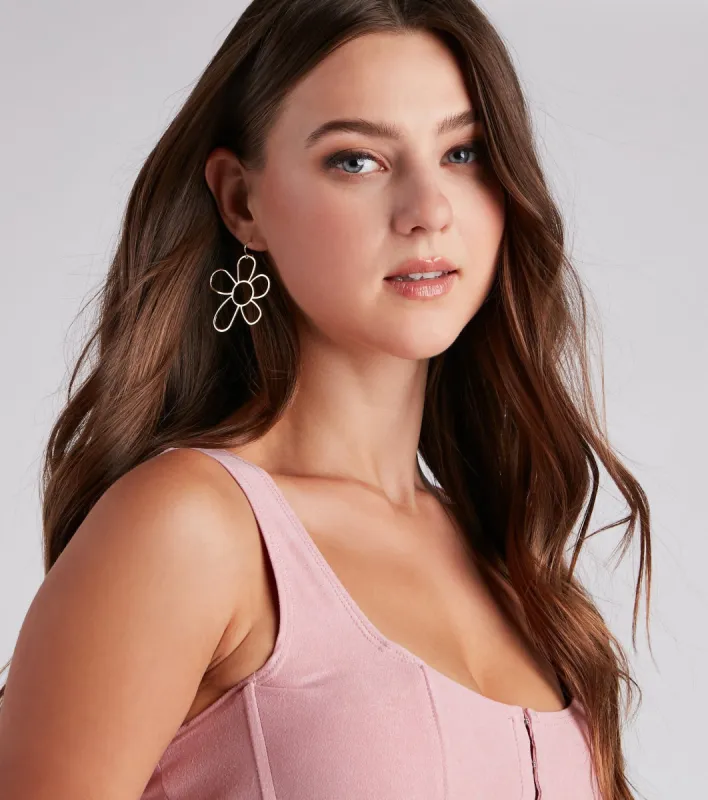 Such A Cutie Flower Drop Earrings sold by Windsor