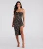 Tropical Fun Chain Strap Midi Dress sold by Windsor