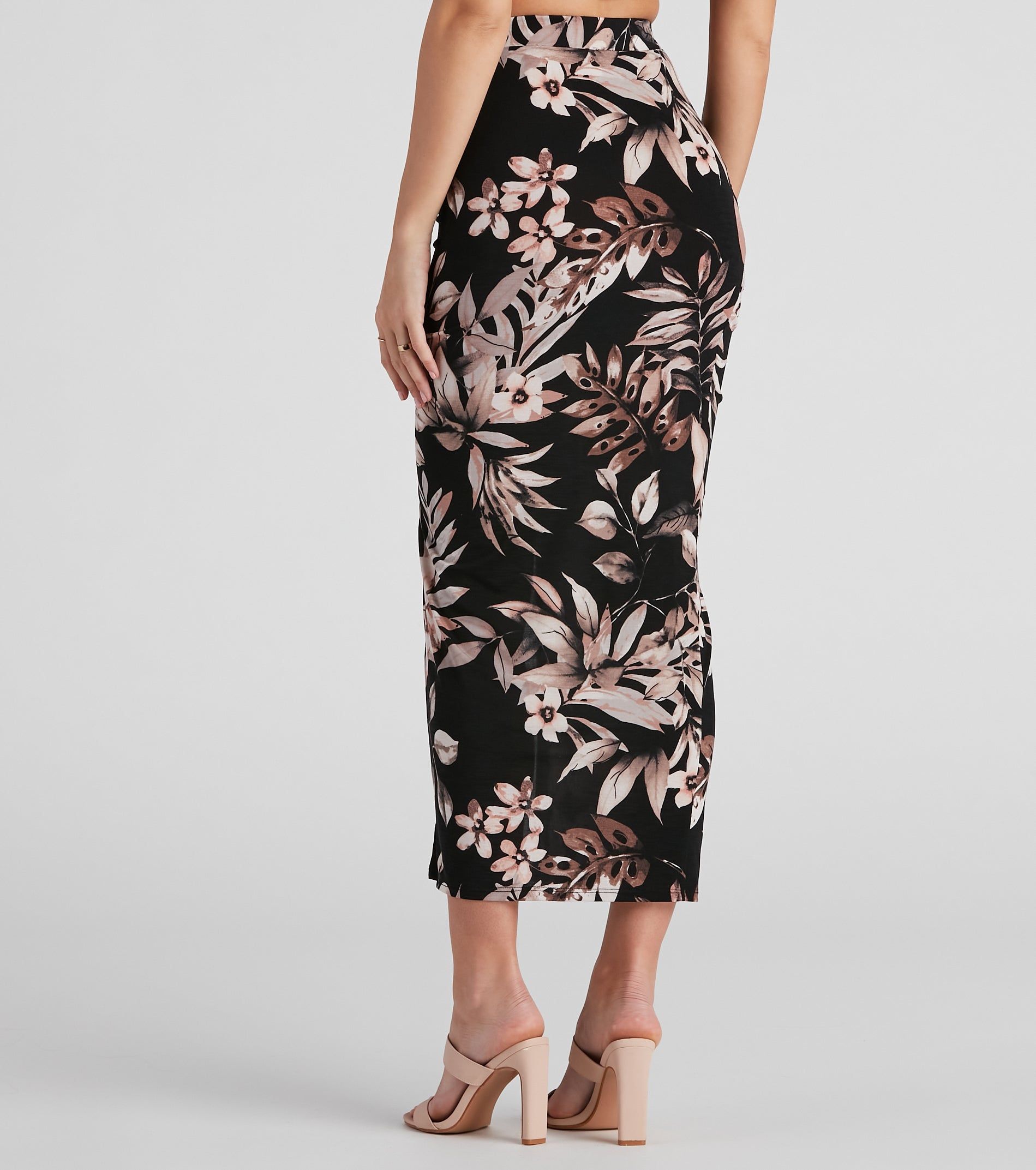 Island Flower High Slit Midi Skirt sold by Windsor product image thumbnail 3