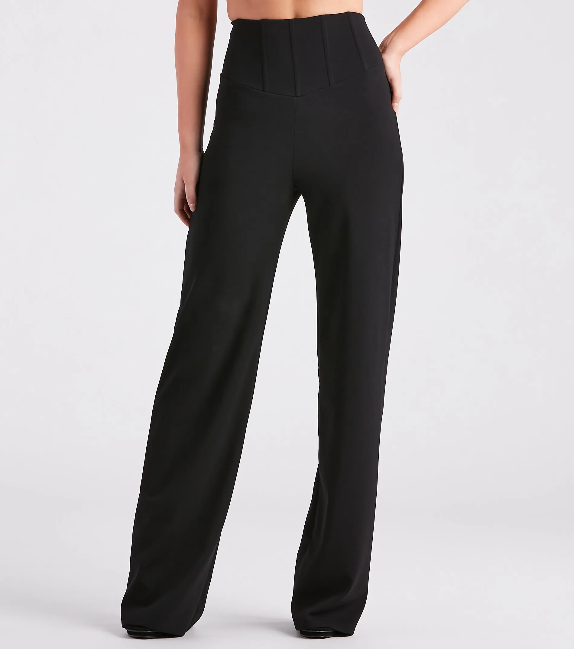 Cinch It Together Crepe Corset Trouser Pants sold by Windsor