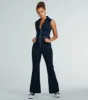 Retro Vibes Belted Flared-Leg Denim Jumpsuit sold by Windsor