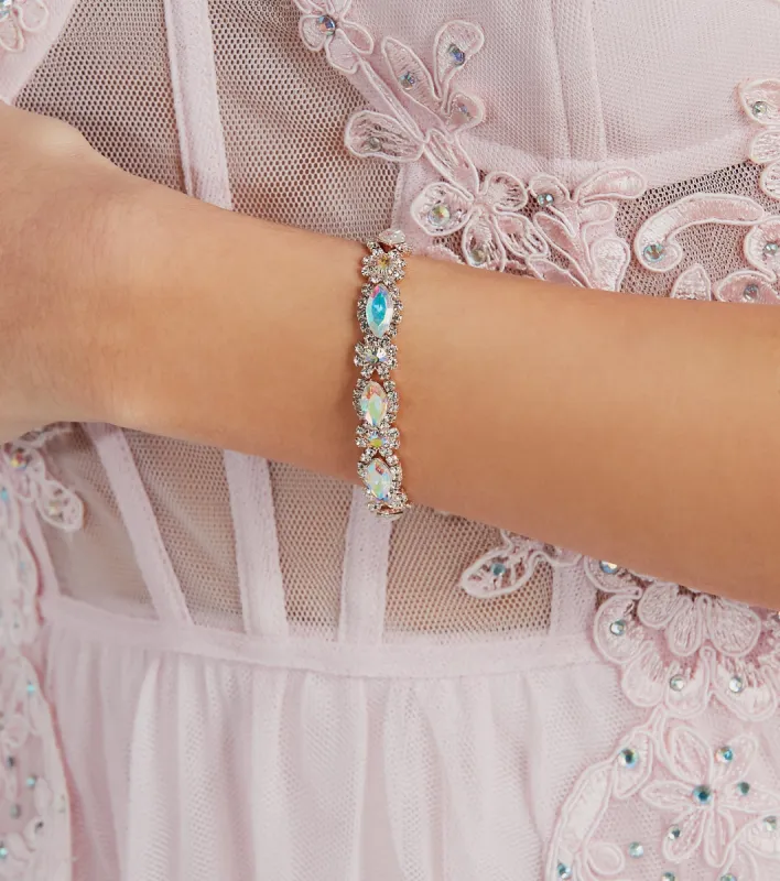 Dreamy Shine Iridescent Gemstone Clasp Bracelet sold by Windsor