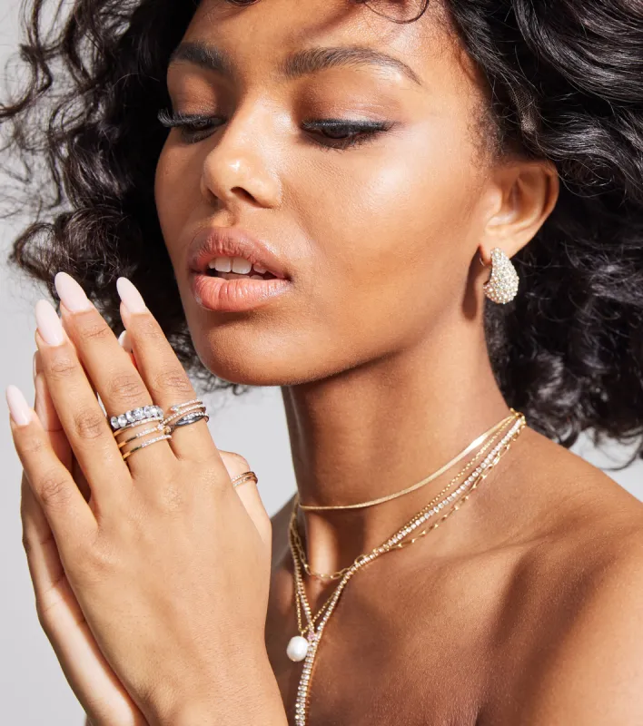 Dainty Chic 14K Gold Plated Pearl Charm Necklace sold by Windsor