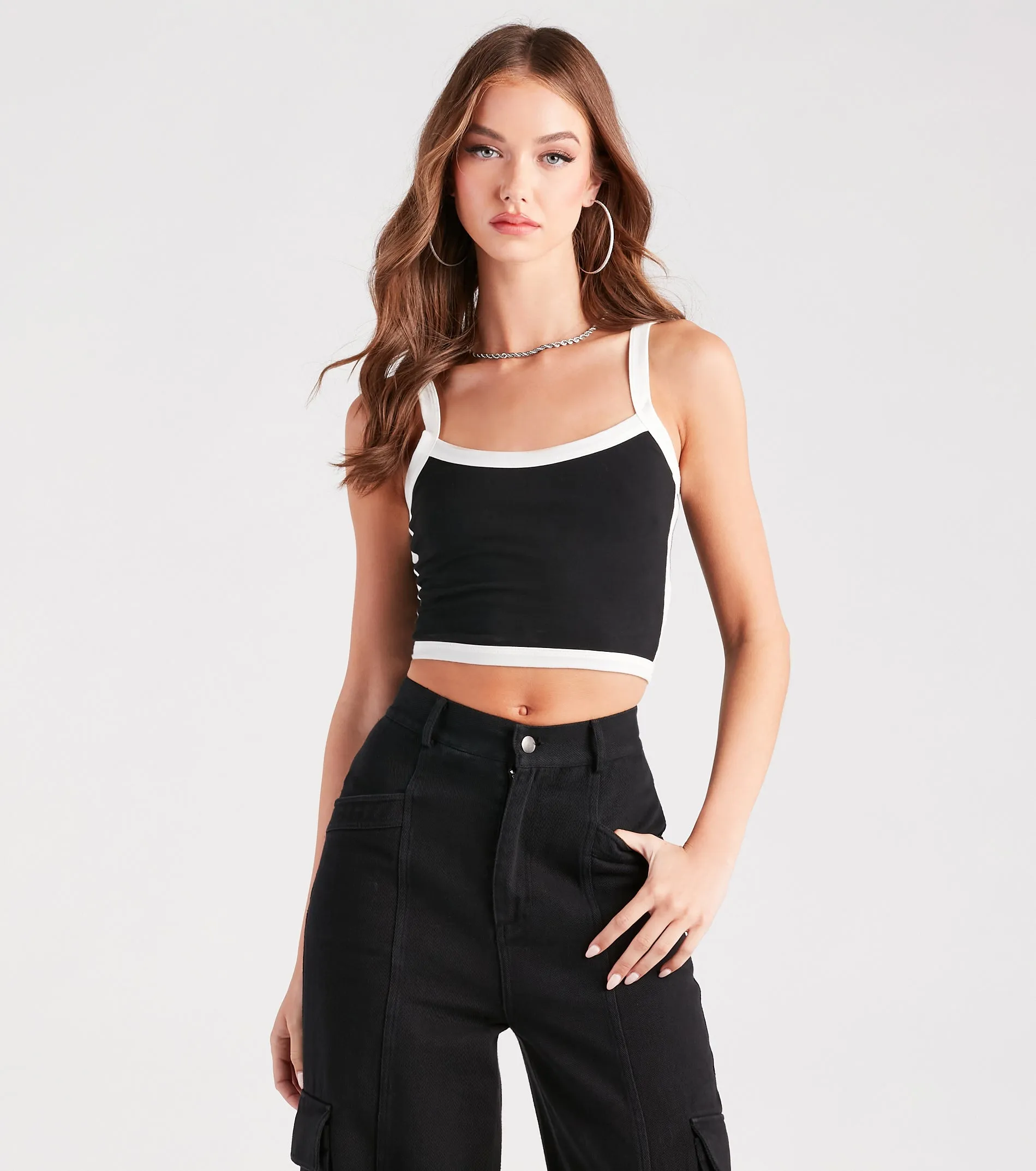 Retro Street Style Tank Crop Top sold by Windsor product image thumbnail 5