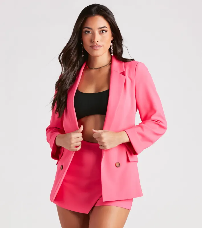 Business-Chic Double-Breasted Blazer sold by Windsor