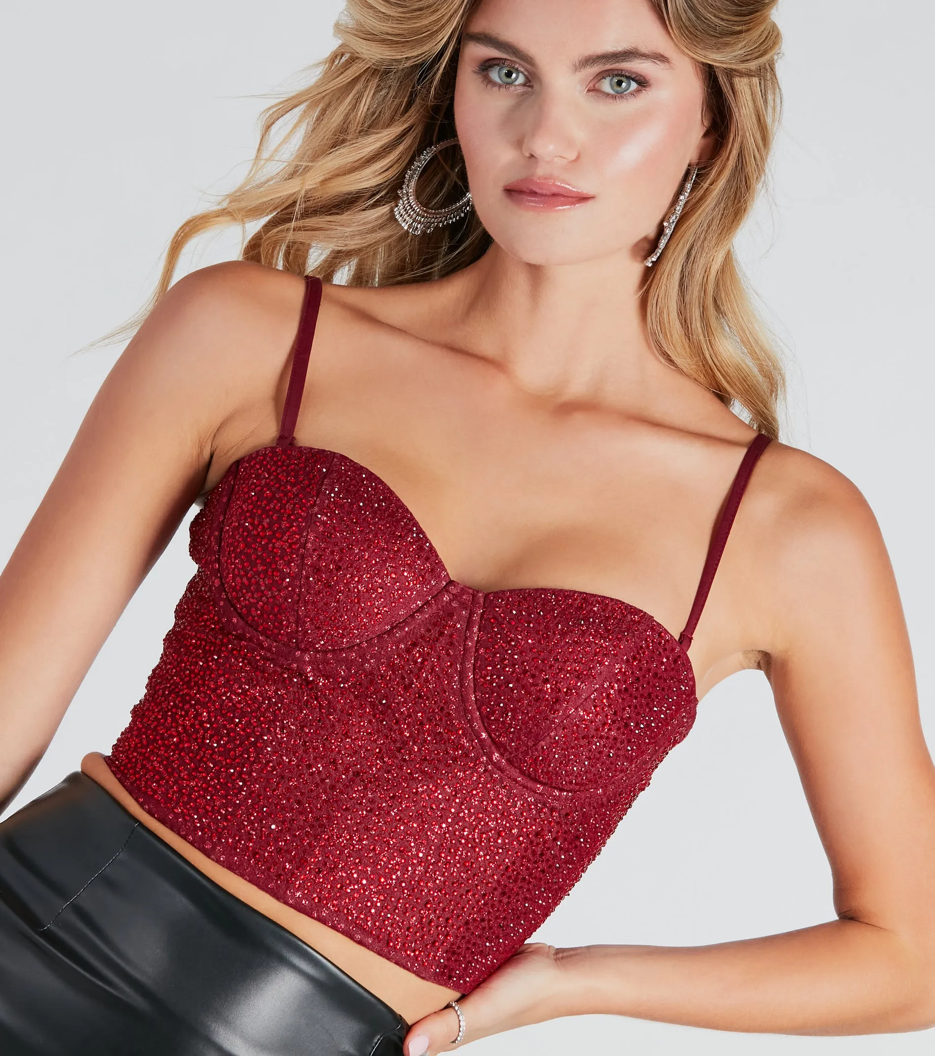 Surprise Guest Rhinestone Glitter Tulle Bustier sold by Windsor product image thumbnail 3