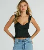 Gorgeous Vibes Ditsy Floral Mesh Tank Top sold by Windsor