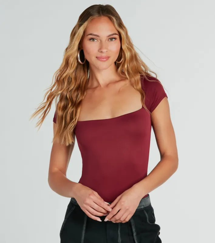 Smooth Silhouette Short Sleeve Bodysuit sold by Windsor