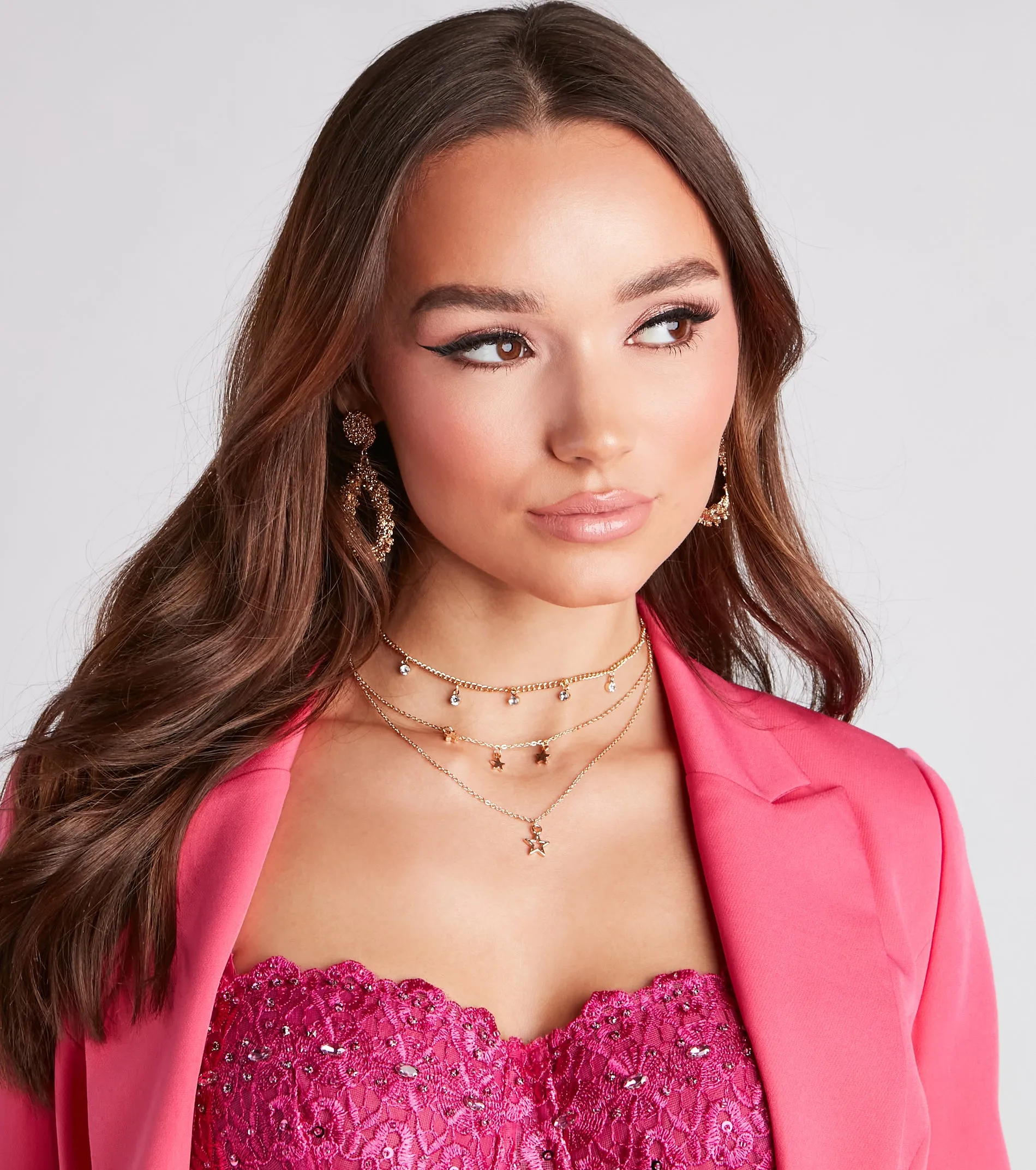 Among The Stars Layered Choker Necklace sold by Windsor product image thumbnail 4