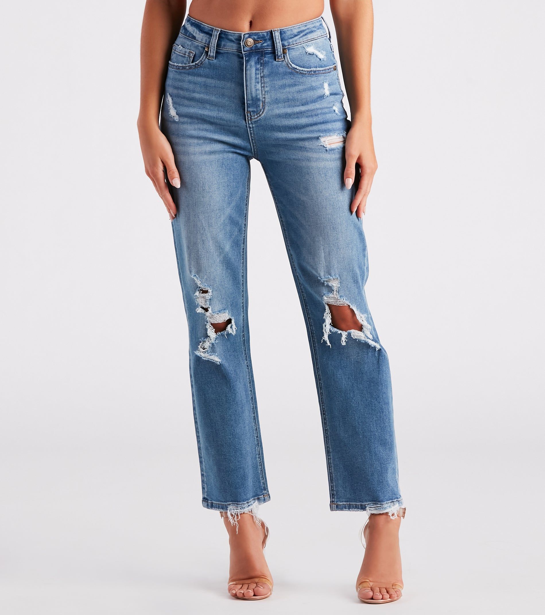 Savannah High-Rise Straight-Leg Jeans by Windsor Denim sold by Windsor