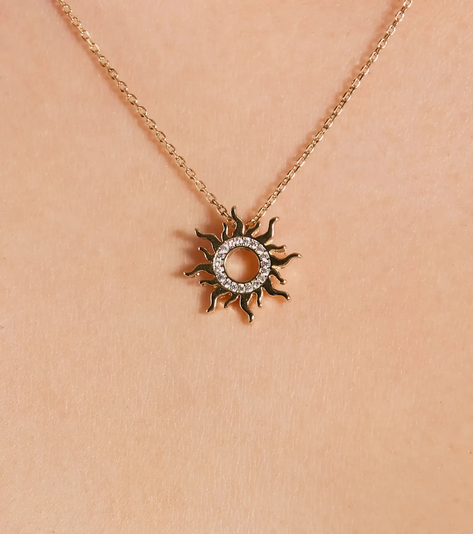 Radiant Shine Cubic Zirconia Sun Pendant Necklace sold by Windsor product image thumbnail 2