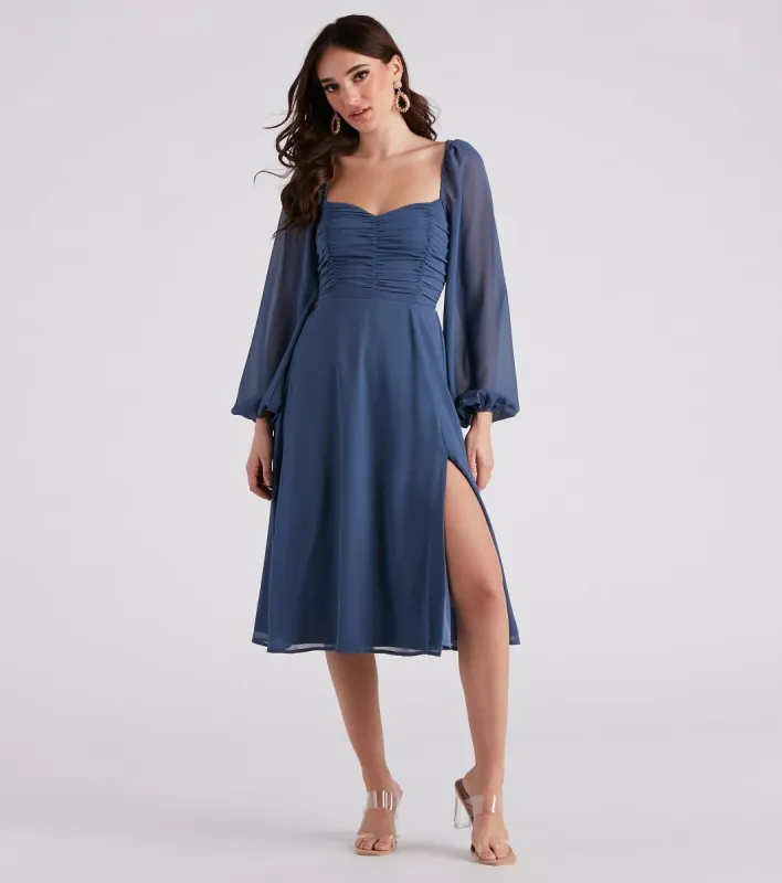 Effortlessly Pretty Chiffon Midi Dress sold by Windsor