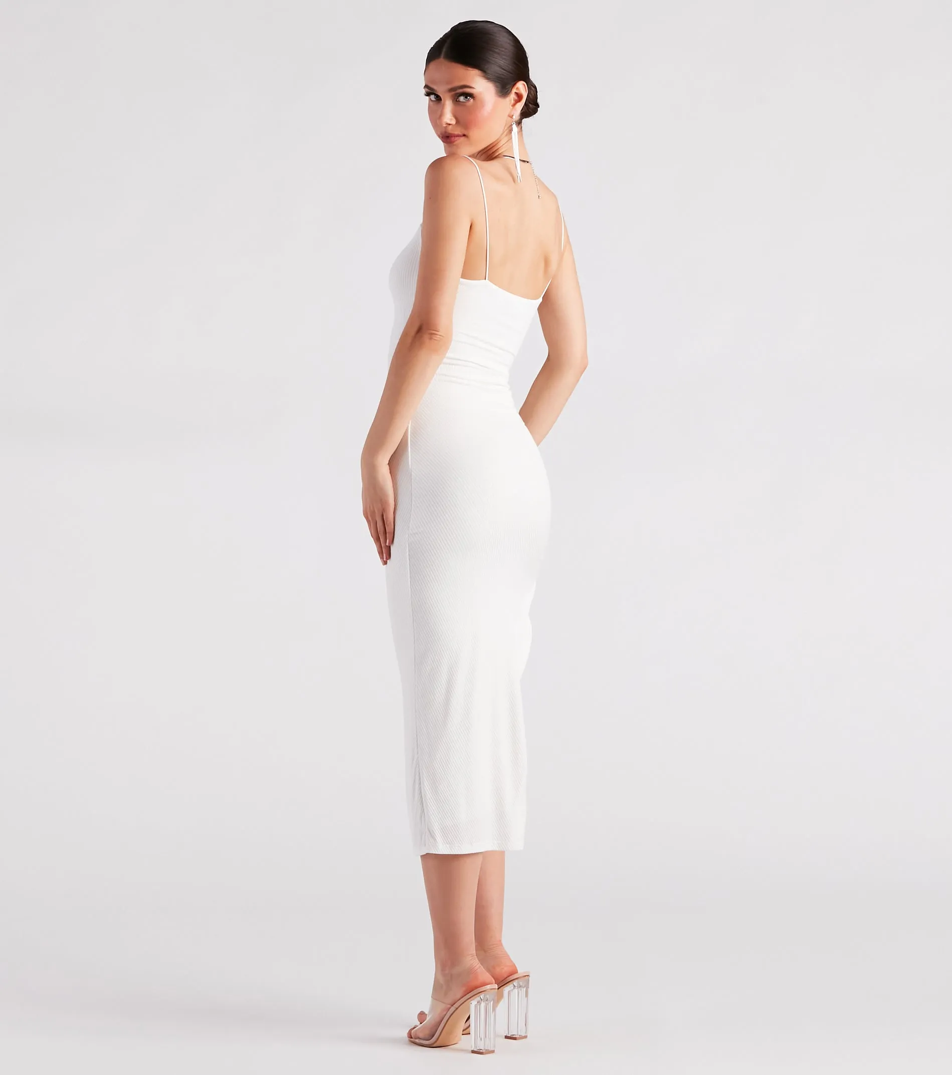 Favorite Pick Ruched Slit Midi Dress sold by Windsor product image thumbnail 2