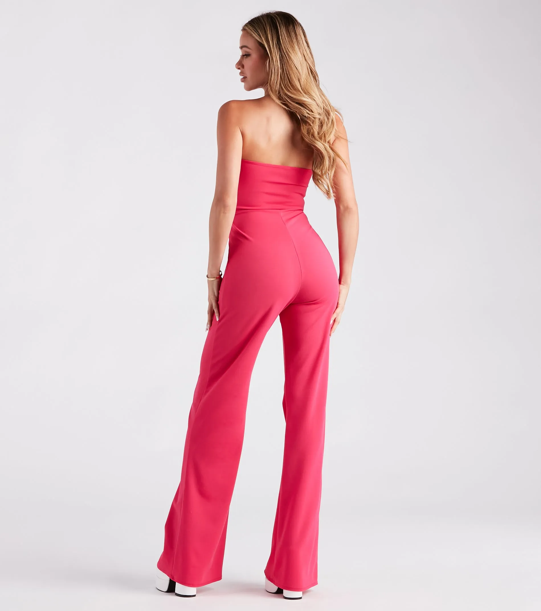 Steal The Show Strapless Crepe Bow Jumpsuit sold by Windsor product image thumbnail 2