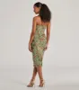 Romance Will Blossom Corset Floral Mesh Midi Dress sold by Windsor