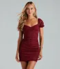 CLEARANCE - Unreal Shine Glitter Puff Sleeve Mini Dress sold by Windsor