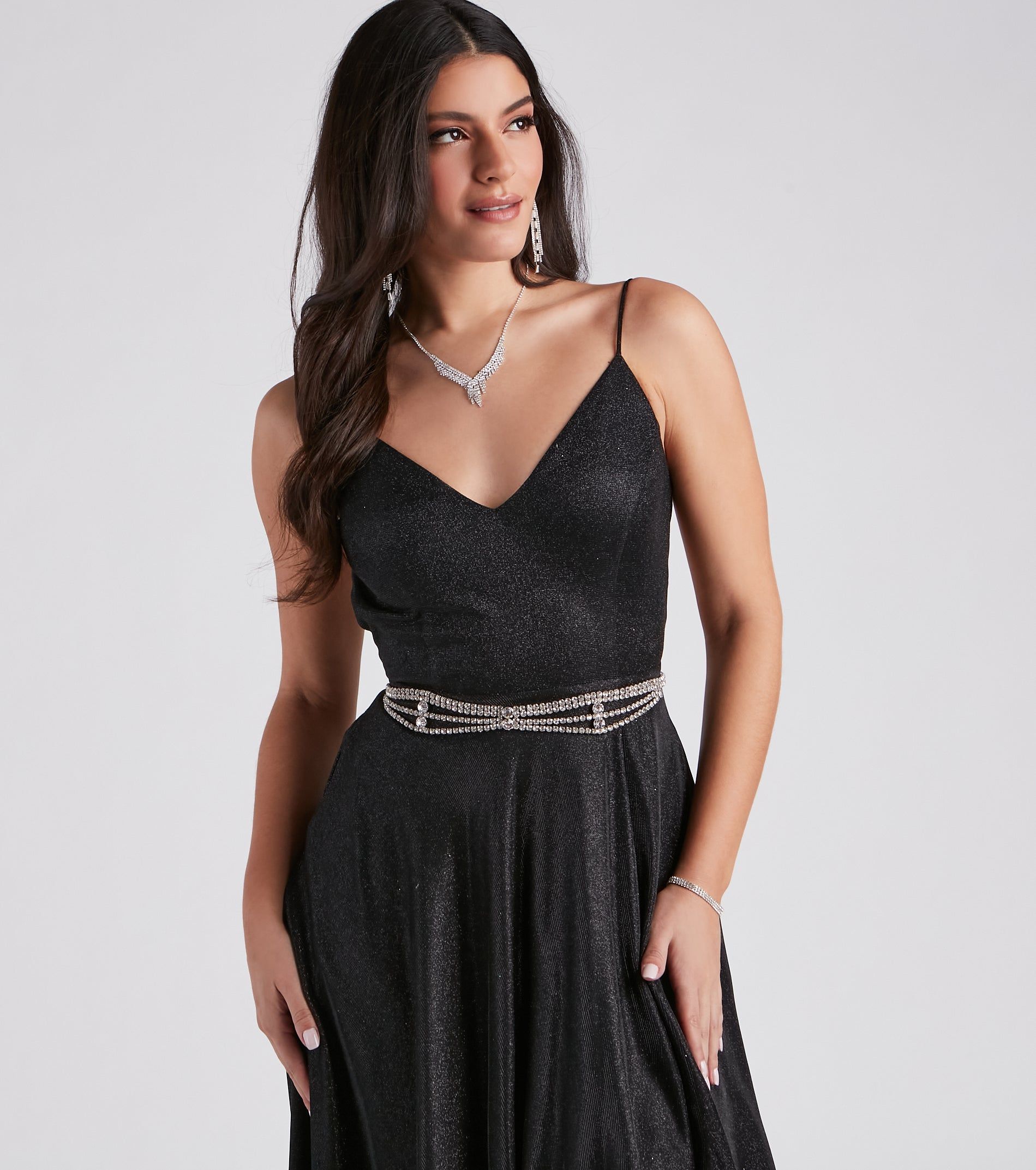 Major Bling Rhinestone Chain Belt sold by Windsor product image thumbnail 2