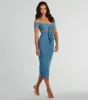 Curves For Days Off-The-Shoulder Midi Dress sold by Windsor