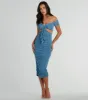 Curves For Days Off-The-Shoulder Midi Dress sold by Windsor