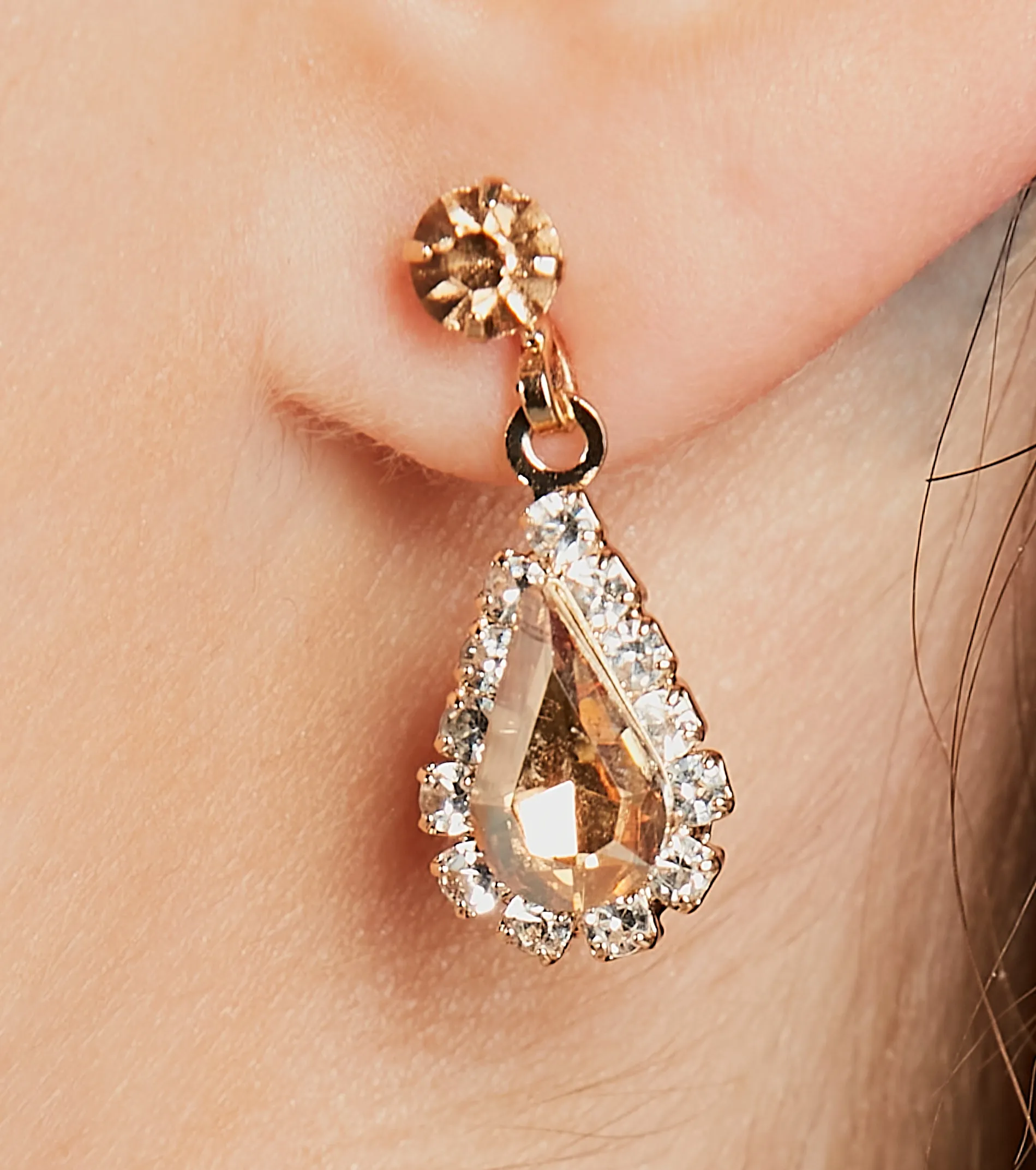 Regal Rhinestone Necklace, Earrings, and Bracelet Set sold by Windsor product image thumbnail 3