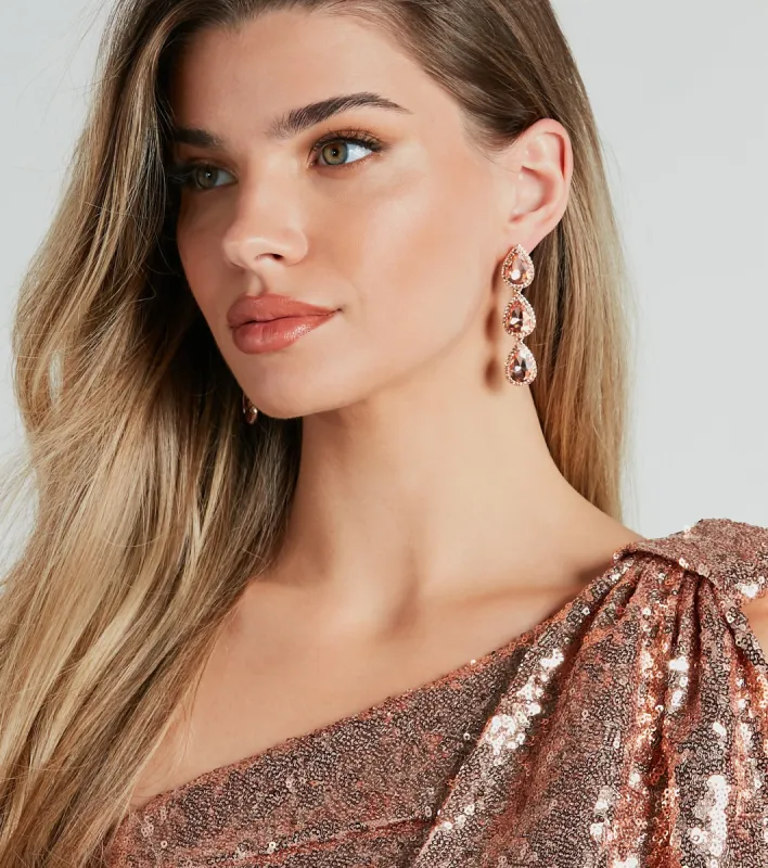 Glitzy Sparkle Gemstone Duster Earrings sold by Windsor