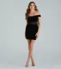 Adriena Velvet Rhinestone Party Dress sold by Windsor