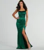 Aliyah Strapless Mermaid Satin Glitter Dress sold by Windsor