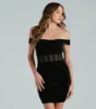 Adriena Velvet Rhinestone Party Dress sold by Windsor