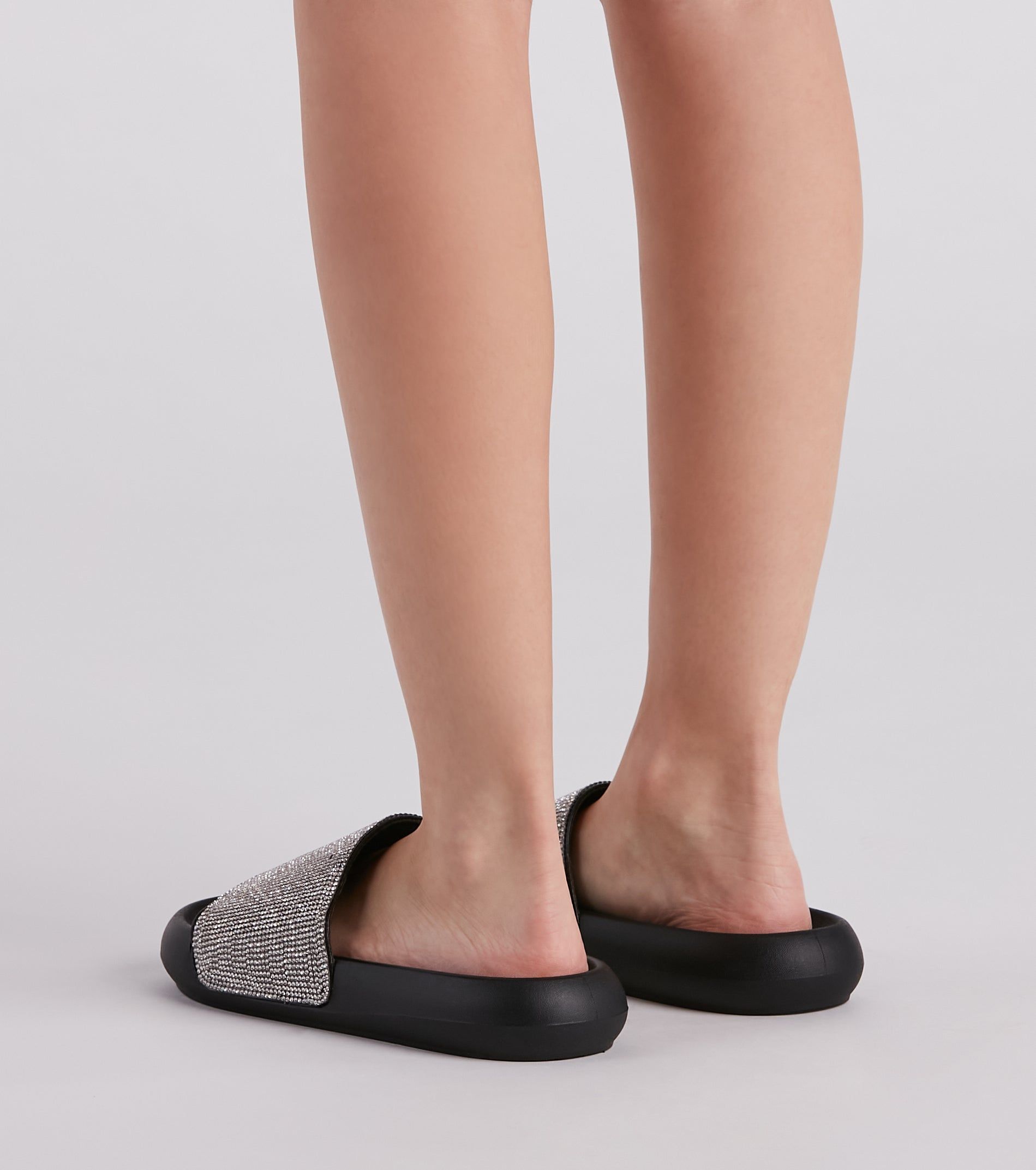 Luxe Lounge Rhinestone Strap Slides sold by Windsor product image thumbnail 4