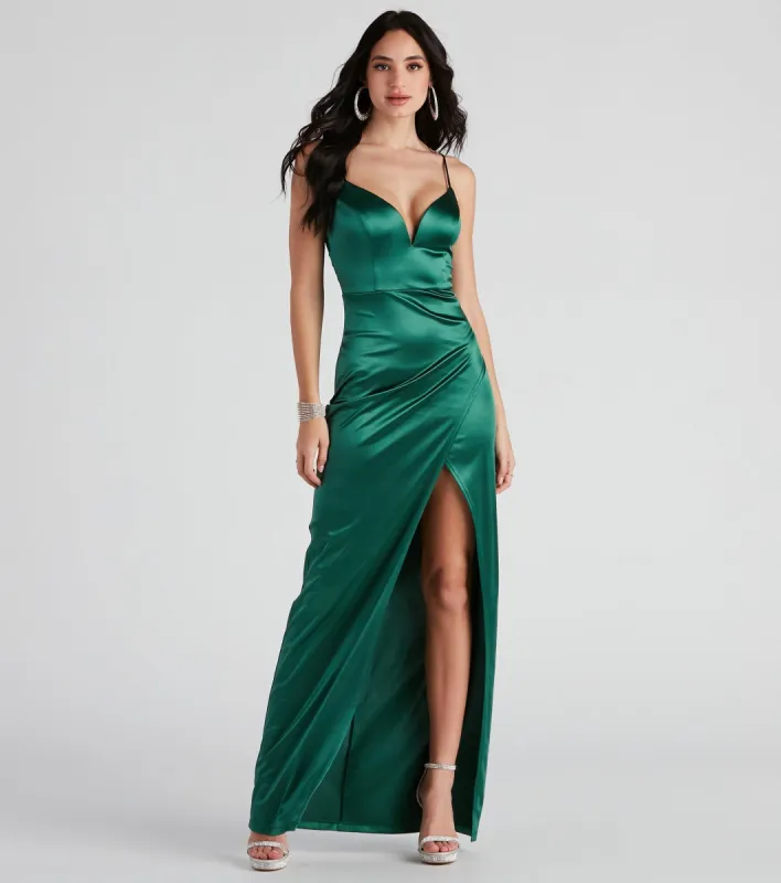 Kairi Formal Satin A-Line Dress sold by Windsor