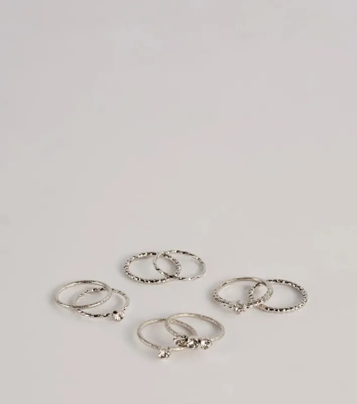 Made To Sparkle Eight Pack Ring Set sold by Windsor