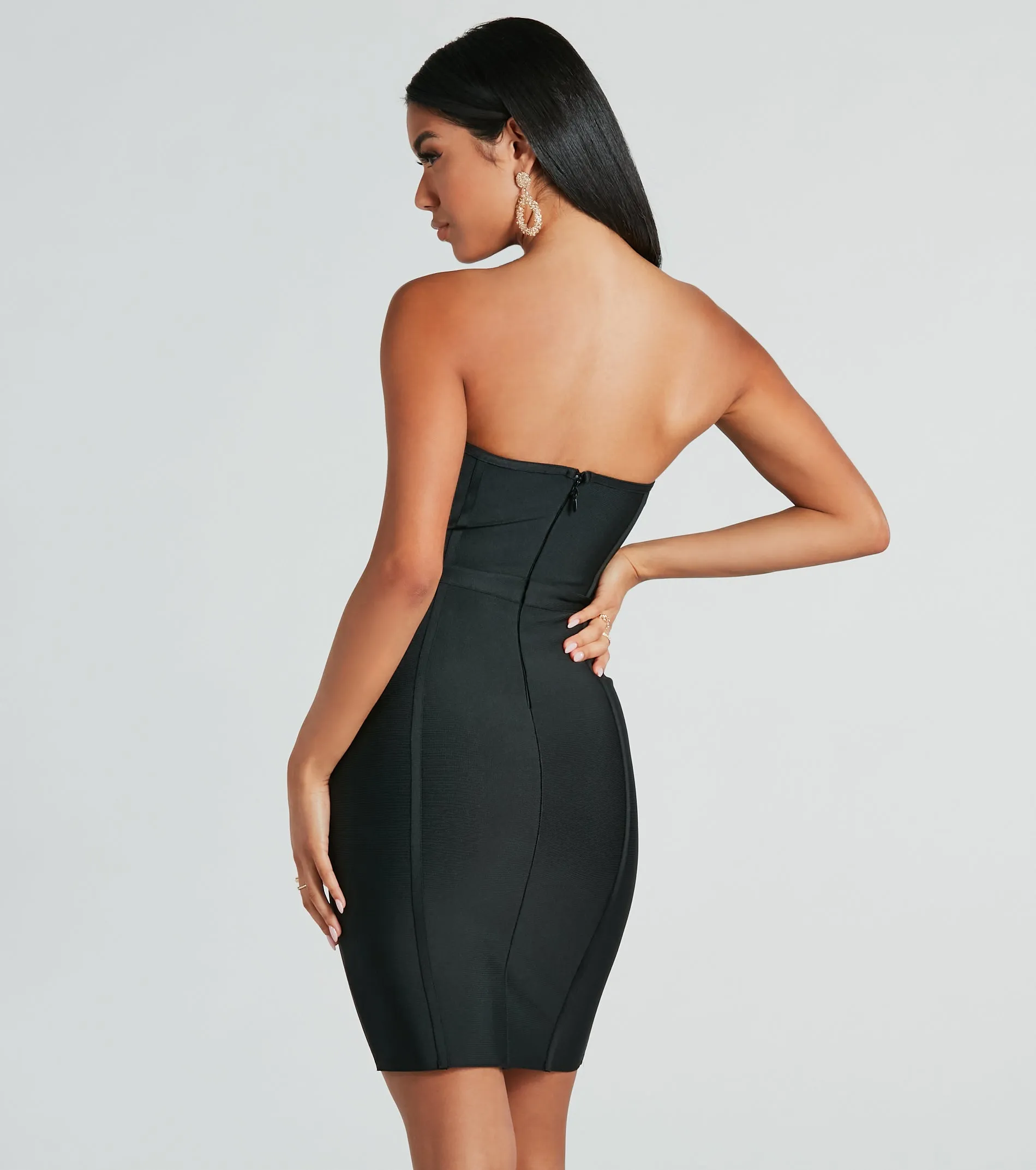 Like An Hourglass Bandage Corset Mini Dress sold by Windsor product image thumbnail 2