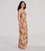 Prep For Paradise Strapless Tropical Jumpsuit sold by Windsor