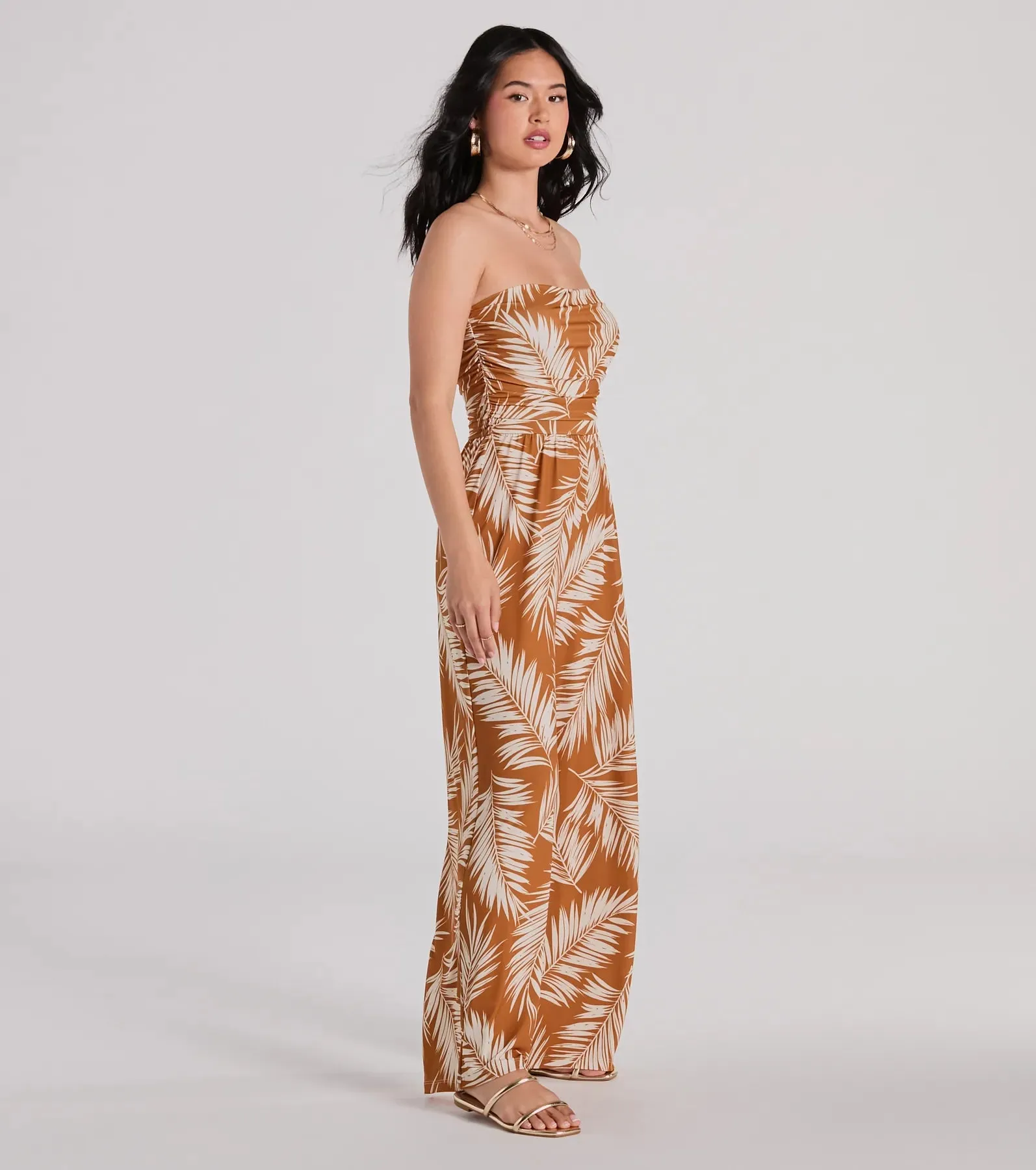 Prep For Paradise Strapless Tropical Jumpsuit sold by Windsor product image thumbnail 4