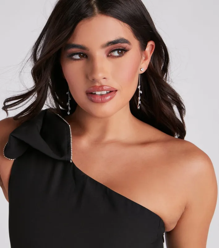 Dainty Glam Rhinestone Duster Earrings sold by Windsor